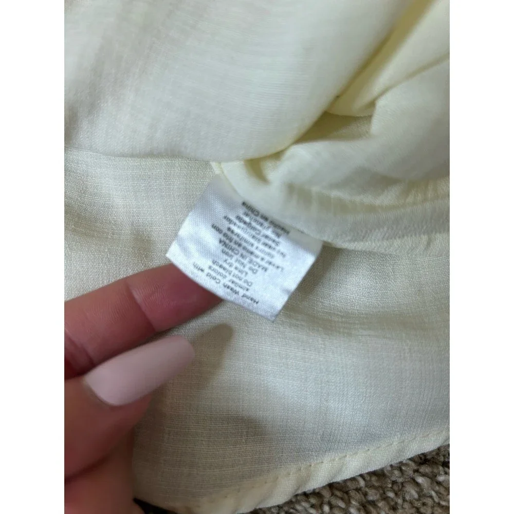 On Two Fifth sparkly sequined top strappy cream/gold shimmer  SZ M sleeveless - Picture 6 of 10